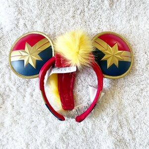 Disney Minnie Mouse Ears Captain Marvel Mohawk NWT